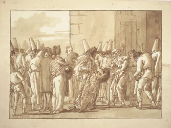 Punchinellos Vater bringt seine Braut nach Hause